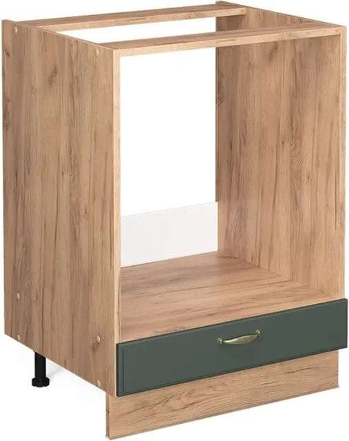 Vicco Herdumbauschrank Fame-Line Landhaus Eiche Grün-Gold mit Softclose-Scharnieren Breite: 60 cm - Bild 2