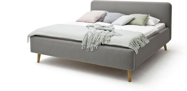 Polsterbett HARPER Minna in Grau mit Stoffbezug und Lift-up-Base, B/T/H: 180 x 200 x 240 cm - Bild 1
