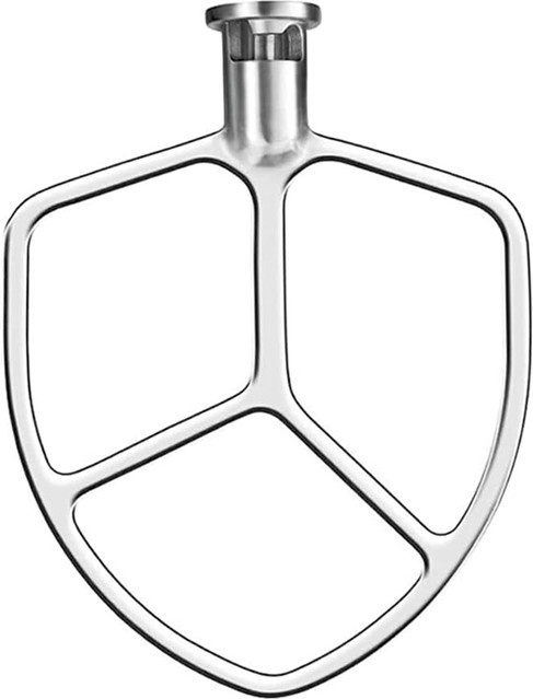 Edelstahl-Flachrührer in Silber als Ersatz für KitchenAid Standmixer 5QT und 6QT Lift Modelle - Bild 1