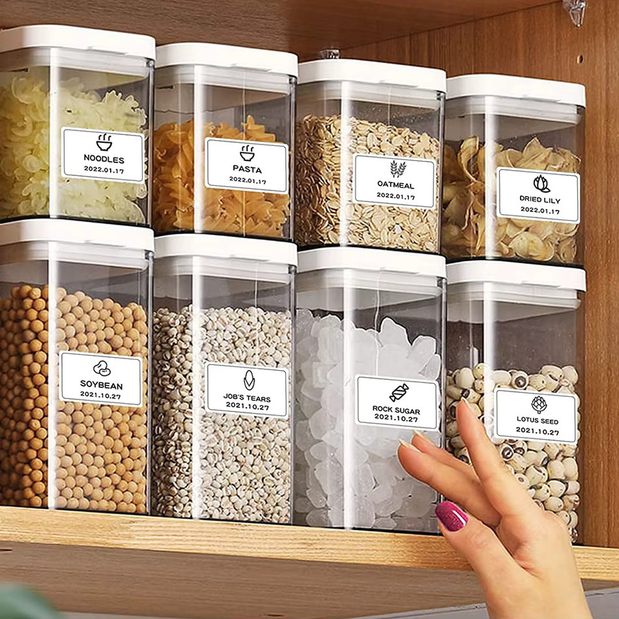 Niimbot Thermo Etikettenrollen für B21 und B1 Drucker, 5 Rollen buntes Klebeetiketten-Set, quadratisch, Mehrfarbig - Bild 4