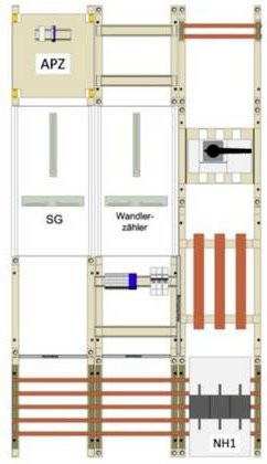 Hager Mess- und Wandlerfeld UF53WB7-LS in Weiß - Bild 1