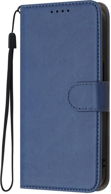 Magnetische Leder-Handyhülle mit Geldbörse und Fotorahmen für Oppo A78 A17 A17K A57 A77 A57S A57E A77S A97 A36 A76 A96 A93 5G in Blau - Bild 1