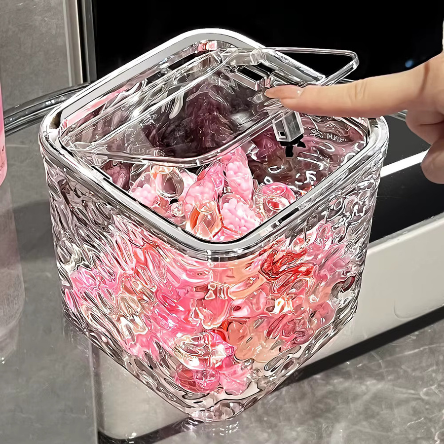 WudenCozfy Wäschepulver Behälter mit Deckel aus Acryl, Organizer für Waschmittelkapseln und Pods, transparent - Bild 2