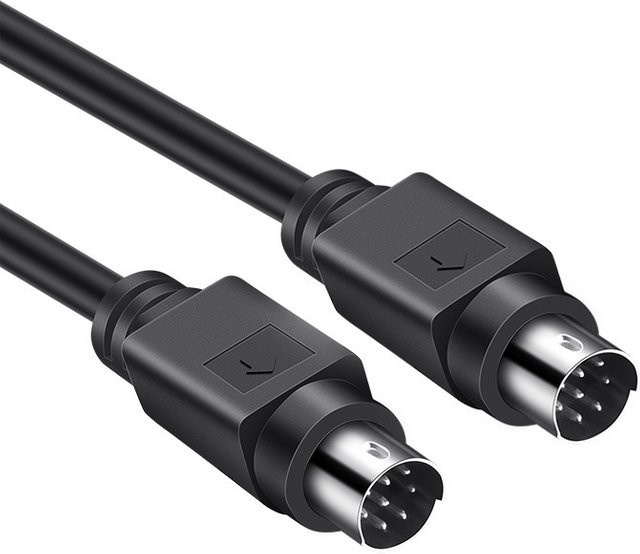 MD8 8-poliges Verlängerungsdatenkabel aus Vollkupfer in Schwarz für SPS-Servo-Programmierer kompatibel mit Sony, Siemens, Schneider und Delkor - Bild 1