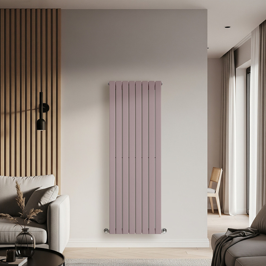Einlagiger Design-Heizkörper Delta Vertikal in Lila (Dahlia Purple), Höhe: 160 cm, Breite: 56 cm - Bild 1