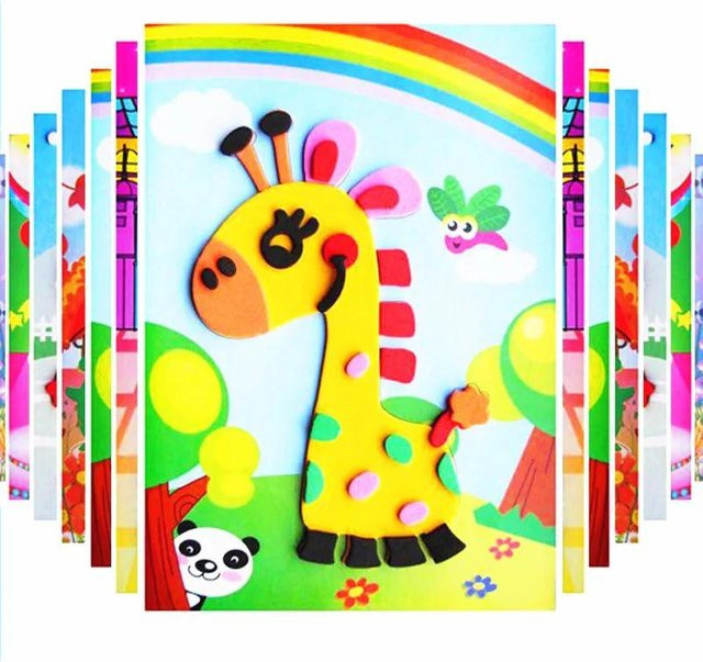 Binchi Outdoor Product 3D EVA Schaumstoff Aufkleber, Cartoon Tier Puzzle, Gelb, ab 14 Jahren - Bild 1
