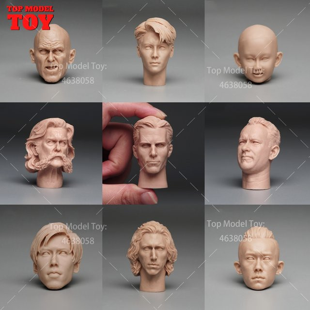 MAK Offizier Kopf Sculpt, Action Figur Körper Puppen, 1/6 Skala, Unisex, Braun - Bild 1