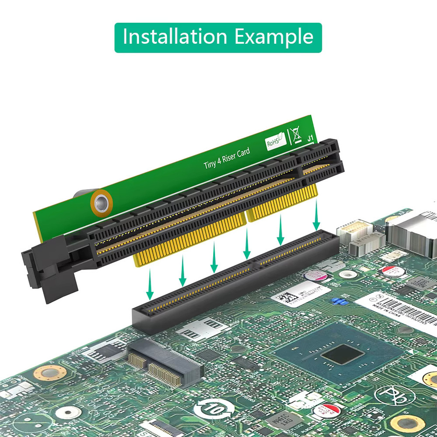 T.F.SKYWINDINTL Tiny4 PCIe 16X Grafikkartenadapter Riser-Karte für ThinkCentre M920Q M910Q M910X M920X M720Q P330 P320 01AJ902 - Bild 4