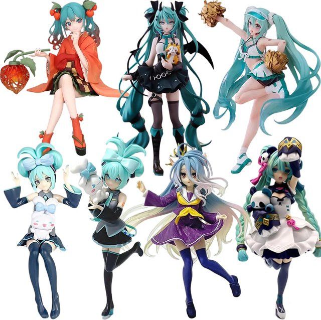 Bandai Anime Figur Hatsune Miku Cheerleading Team Action Modell aus PVC, Multicolor, Höhe: 14 cm - Bild 1