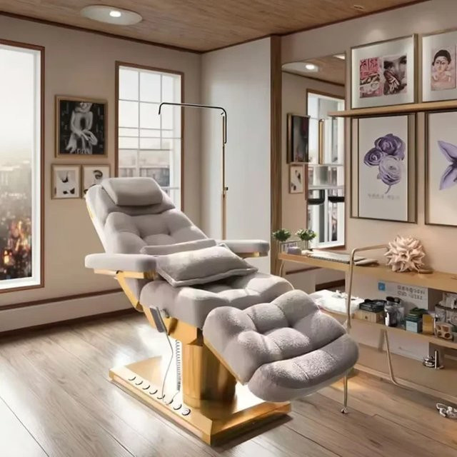 Professionelle elektrische Massage Liege von FULANG mit Vibrationsfunktion für Gesicht und Wimpern im modernen Design - Bild 1
