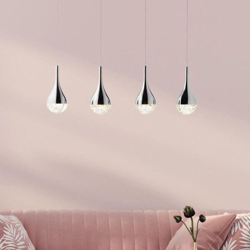 BRILLIANT Frizzante LED Pendelleuchte Chrom, 4-flammig, dimmbar mit EasyDim, warmweiß 3000K, höhenverstellbar - Bild 2