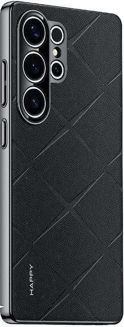 Stoßfeste Business-Lederhülle für Samsung Galaxy S25 Ultra und S24 Ultra in Schwarz - Bild 1