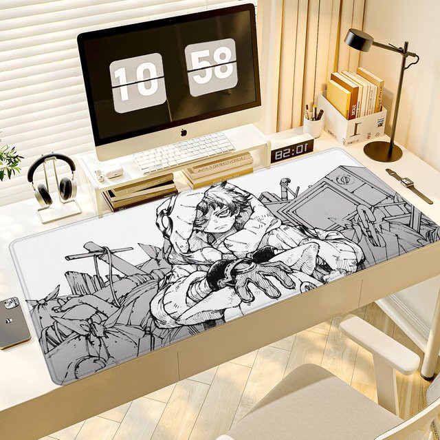 HYBXAXC Anime Mauspad Gachiakuta in Schwarz und Weiß für Gaming und Büro - Bild 1