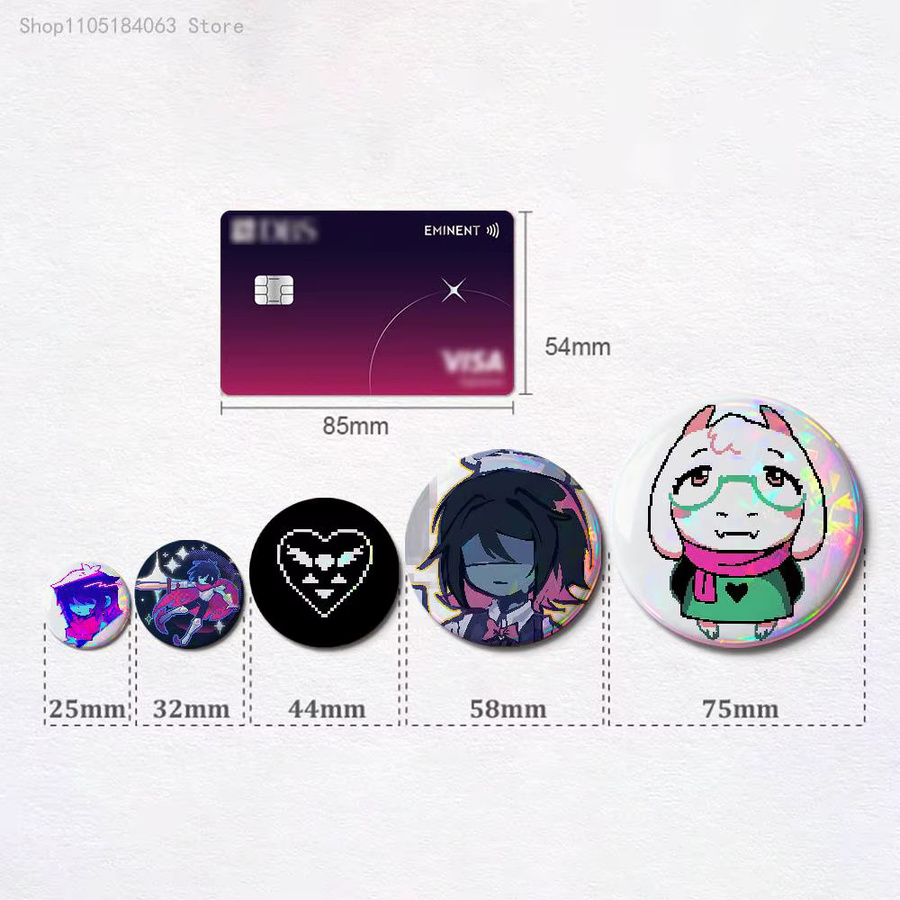 D-DeltaruneS Abzeichen, runde Brosche, Cosplay Pin Bag Decor - Bild 2