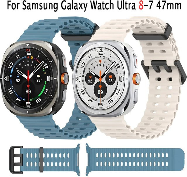 Samsung Silikonarmband Ocean, blue, Samsung Galaxy Watch Ultra, 47 mm, Unisex - Bild 1