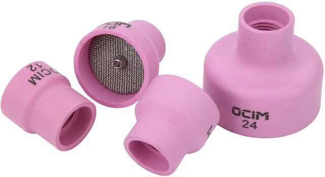 Keramik Schweißbecher Set Alumina Brenner Gaslinse Kit in Pink - Bild 1