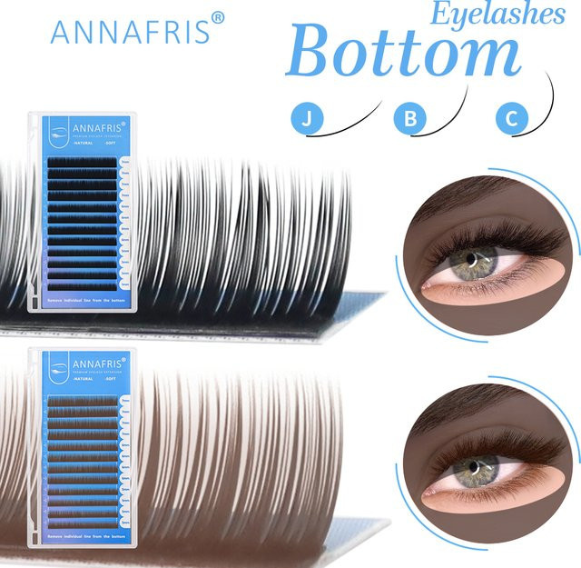 ANNAFRIS Unterwimpern, Braun, Einzelne Wimpernverlängerung, Natürlich - Bild 1