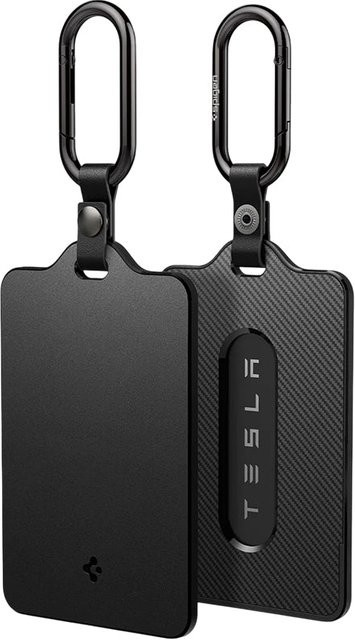 Spigen Air Fit Schlüssel Kartenhalter für Tesla, 2er Set, Schwarz, ACP07175 - Bild 1