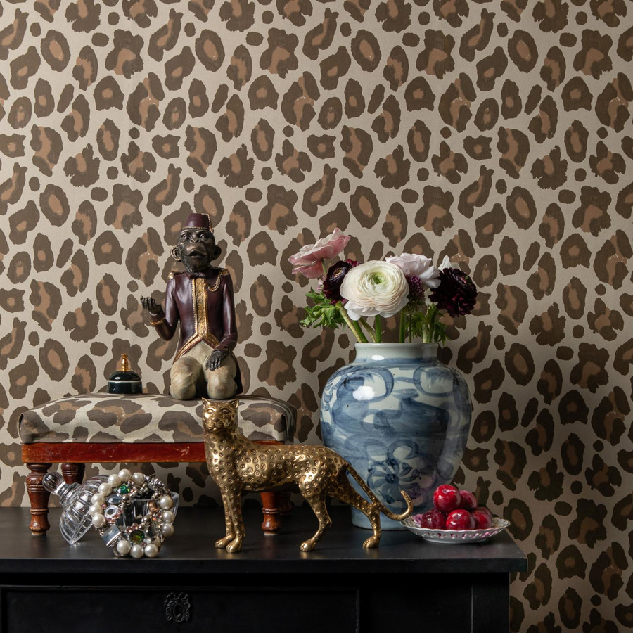 Studio Lisa Bengtsson Tapete This is it in Braun und Beige mit Tiermotiv im skandinavischen Design aus Vlies - Bild 2