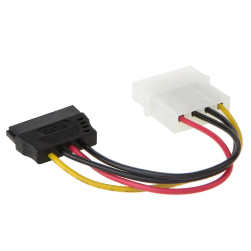 OULLX Molex-auf-SATA-Stromadapter Konvertierungskabel von 4-poligem Stecker auf 15-polige Buchse in Multicolor - Bild 2