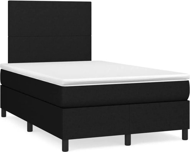vidaXL Boxspringbett mit Matratze Hybrid-Design in Schwarz, B/T/H: 120 x 200 x 118 cm - Bild 1