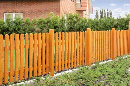 Mr. GARDENER Gartenzaun Bamberg aus Fichten- und Kiefernholz in Pinienfarben Orange, H x L x T: 85 x 180 x 9 cm - Bild 1