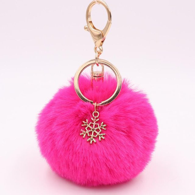 Rd lala Schlüsselanhänger Schneeflocke, Pompon, pink, Damen - Bild 1
