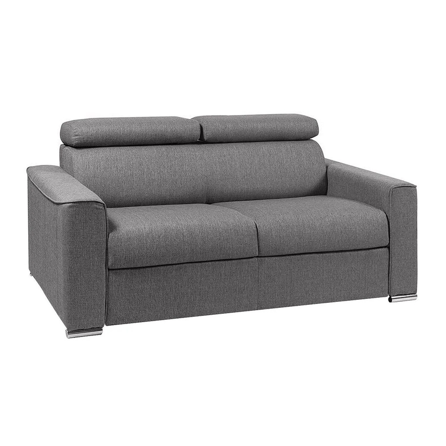 Vente-unique Schlafsofa Vizir in Grau mit Stoffbezug und Schaumstofffüllung, Breite: 176 cm - Bild 2