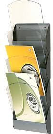 Paperflow Prospekthalter Integral Wandhalter A4 in Silber - Bild 1
