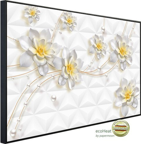 papermoon EcoHeat Infrarotheizung mit Blumenmuster in Bunt und Matt-Effekt mit App-Steuerung und Überhitzungsschutz - Bild 1
