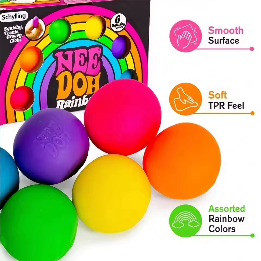 JellyfishNeeDoh Squishies Regenbogen Teenie Stressball, Fidget Toys, Blind Box - Bild 2