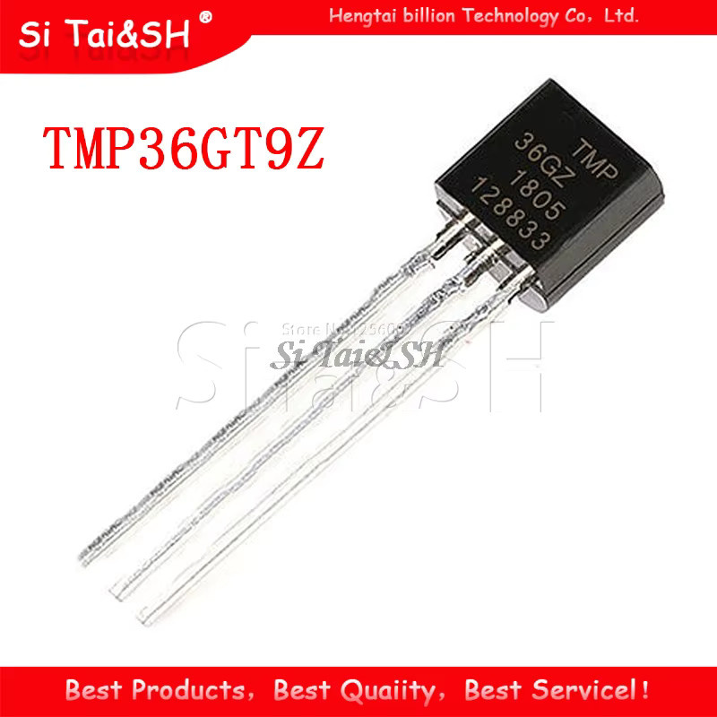 5 Stück TMP36GT9Z TO-92 Temperatursensoren von Si Tai&SH in Schwarz - Bild 1