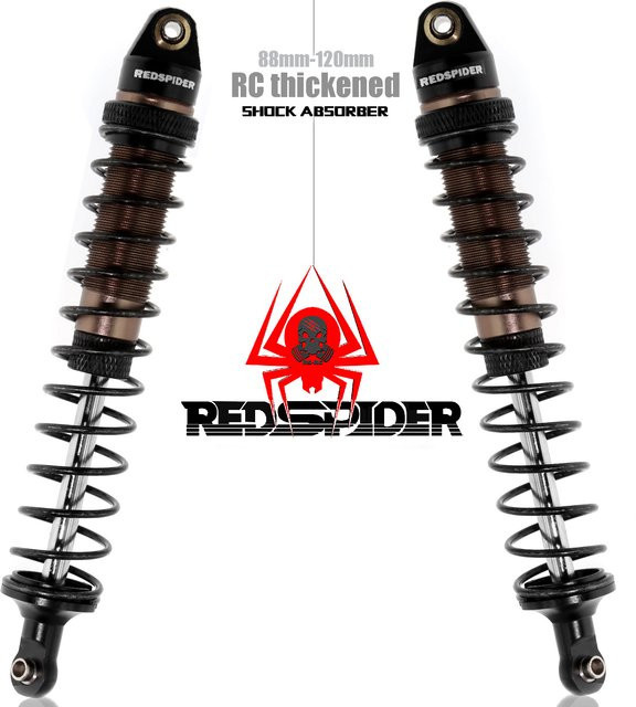 RS Red Spider Metall-Stoßdämpfer, 2-teiliges Set, 120 mm, 1:8 - Bild 1