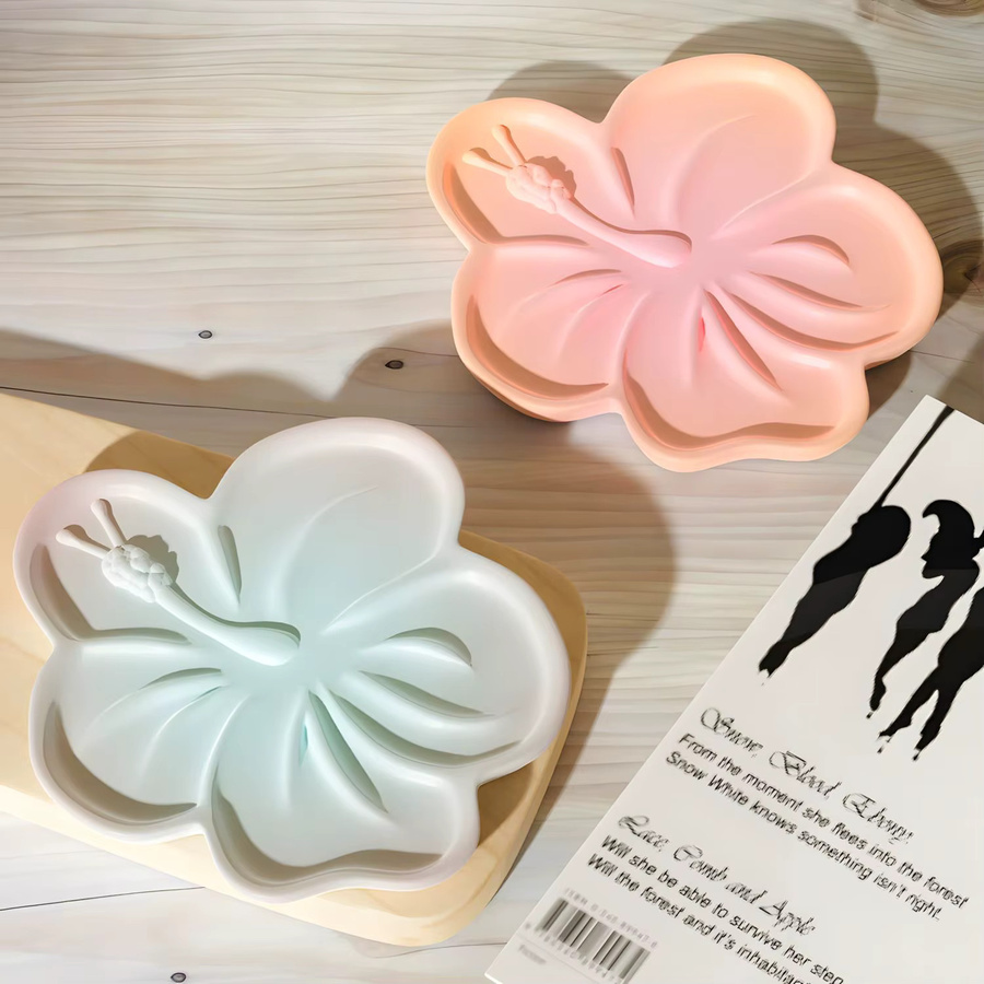 LEQU Silikonform für Blumenstempel-Schalen in Multicolour zur Gestaltung von Gipsplatten, Zuckerguss und Kuchen-Dekorationen - Bild 2