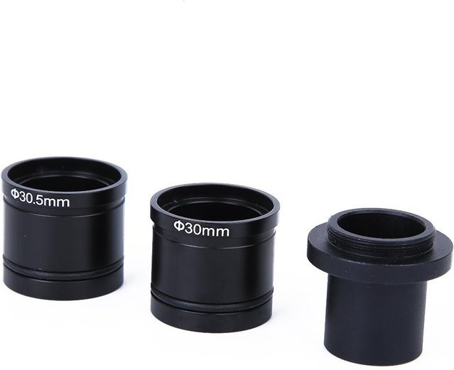 Digitale Mikroskopkamera C-Mount Adapter mit USB-C Schnittstelle für CCD-Kameras, Schwarz - Bild 1