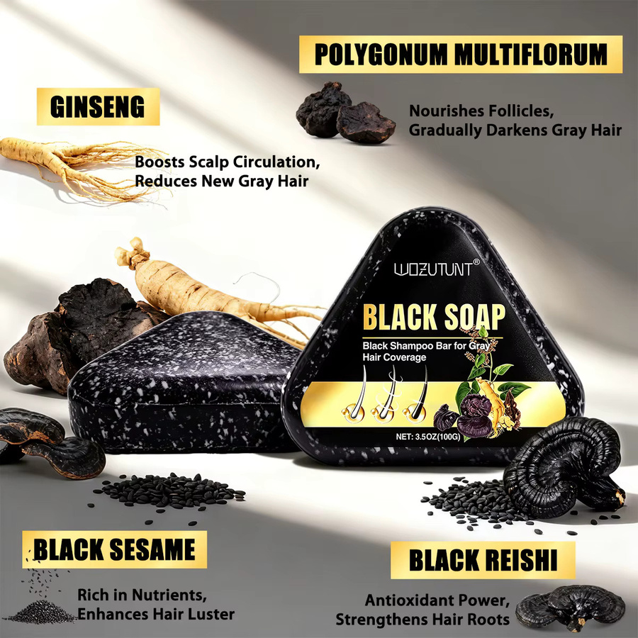 WOZUTUNT Shampoo-Seife mit Ganoderma und Polygonum Multiflorum - Bild 4
