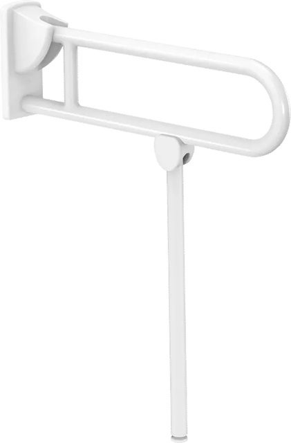 Delabie Stützklappgriff in Weiß, Wandmontage, Länge: 650 mm, Durchmesser: 32 mm - Bild 1