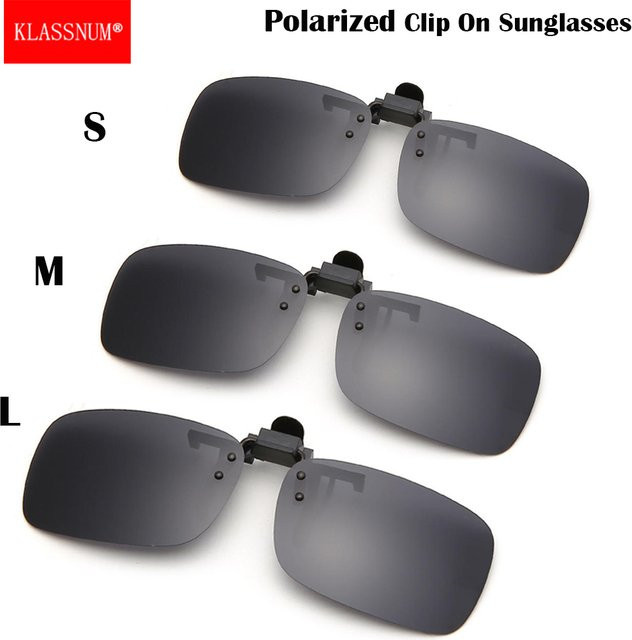 KLASSNUM Clip-On-Sonnenbrille, rectangular, randlos, gelb, Metal, Unisex - Bild 1