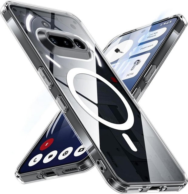Magnetische Schutzhülle für Nothing Phone 3a von Nothing, stoßfeste TPU+PC Rückseite, Transparent - Bild 1