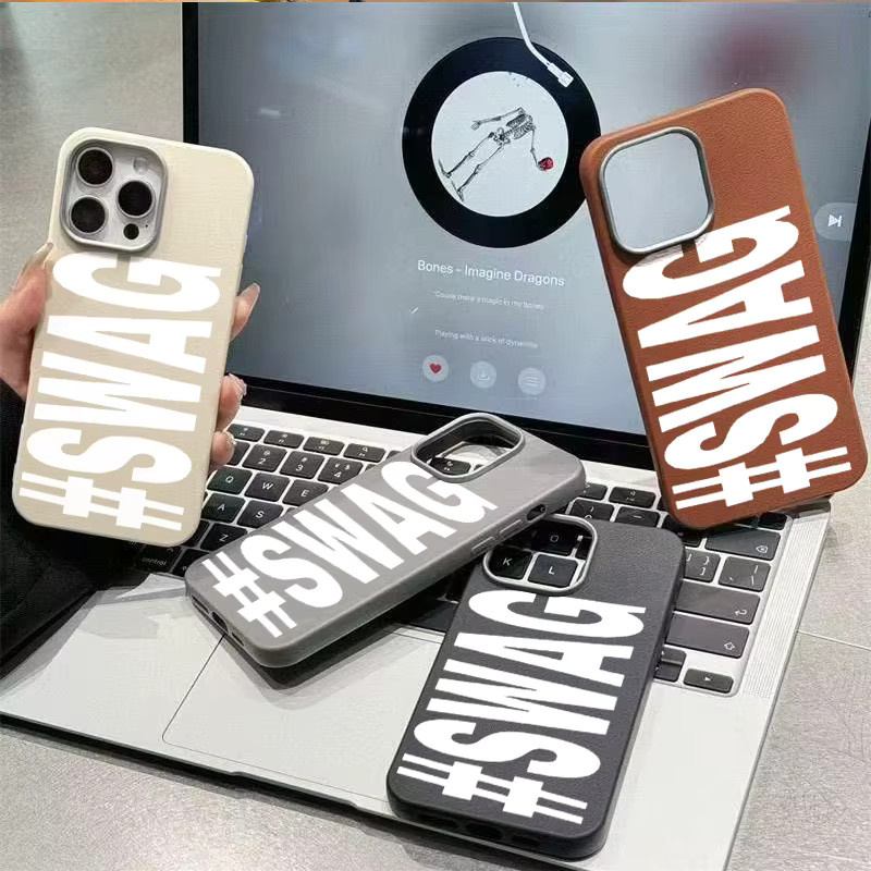 SWAG Handyhülle mit Lichee-Muster für iPhone, stoßfeste weiche Schutzhülle, braun/mehrfarbig - Bild 4