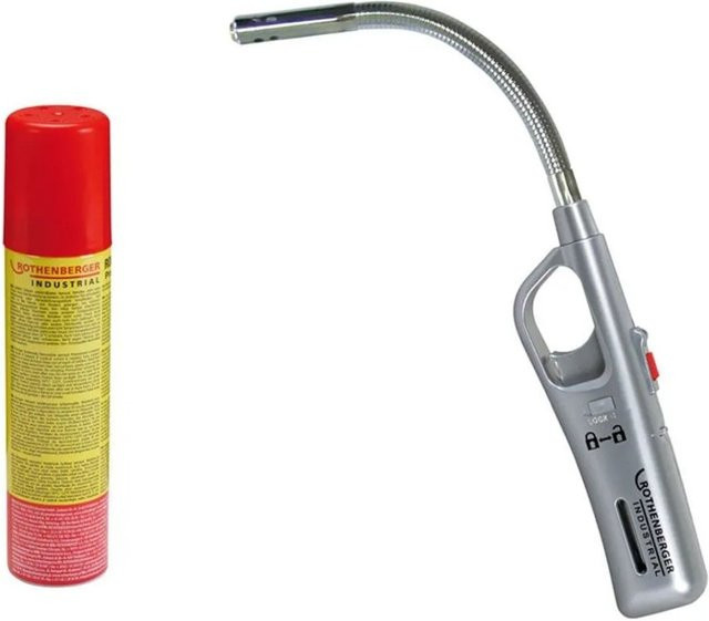 Rothenberger Industrial Gasanzünder Schwanenhals in Silber inklusive Rofill Gas 100 ml - Bild 1