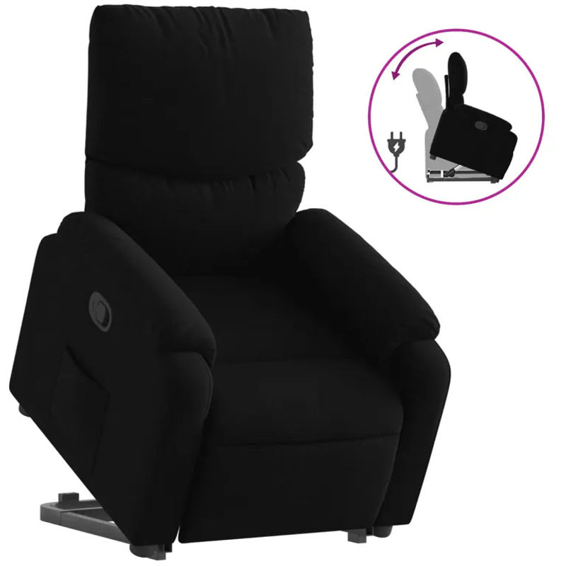 Vidaxl Aufstehhilfe für Sessel für Senioren, Schwarz, Stoffbezogen - Bild 5