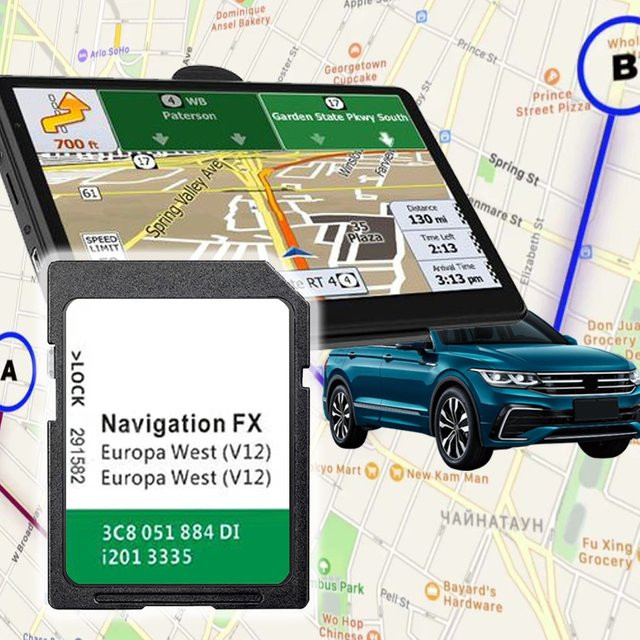 NAVINESA RNS310 Navigations-SD-Karte für VW-Navigation Europa kompatibel mit Volkswagen V12 West - Bild 1