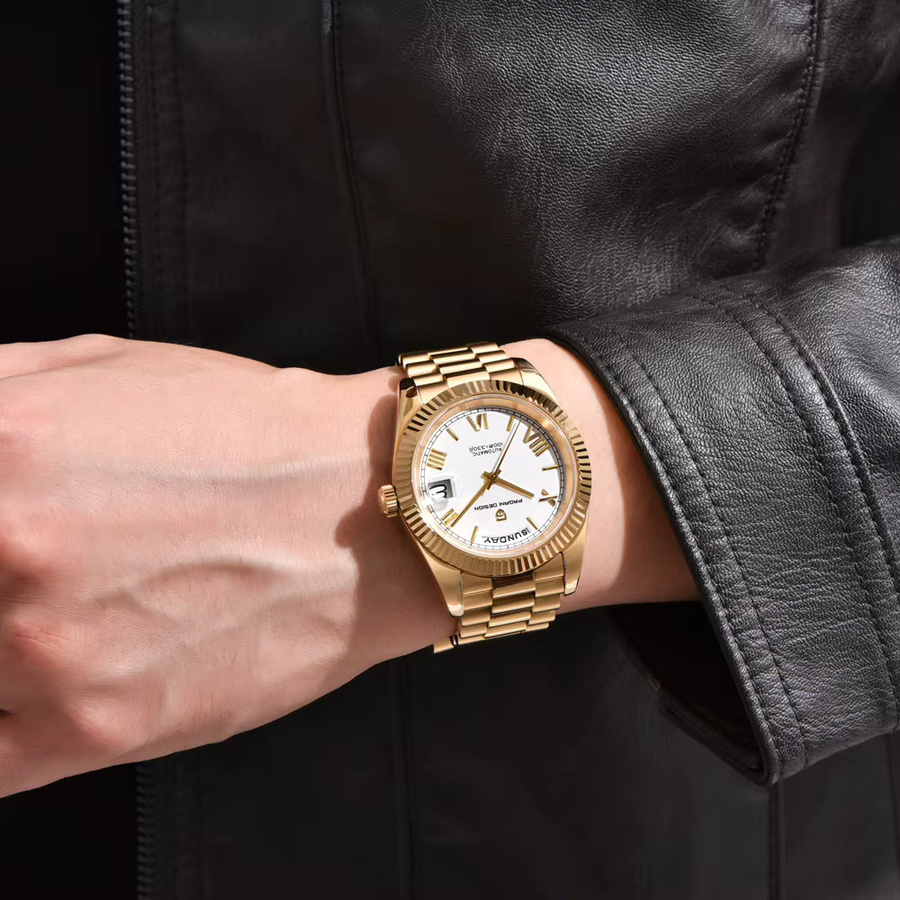 Pagani Design Armbanduhr, Automatik, Edelstahl, Weiß, Herren - Bild 1