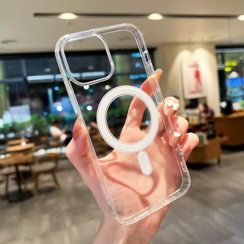Transparente MagSafe magnetische kabellose Lade-Animationshülle für iPhone 17, 16, 15, 14, 13, 12, 11 Pro Max, Mini und Plus - Bild 2