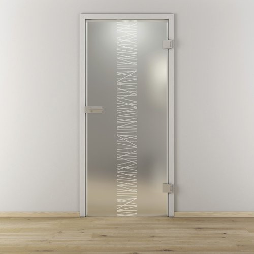 NOVADOORS Glasdrehtür NOVA 549 modern in Weiß, transparent matt, B/T/H: 95,9 x 38,05 x 197,2 cm - Bild 1