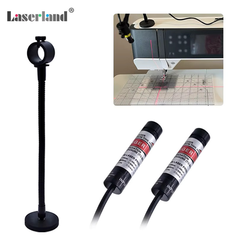 Laserland Quilt-Nähguide Laser-Ausrichtungsmodul mit rotem und grünem Kreuzlinienlaser für Siebdruck und Heißpressmaschinen - Bild 2