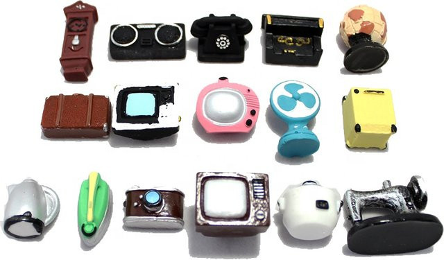 CHIHUA Resin Bastelzubehör Doll House Accessoires, 100-teiliges Set, Bunt / Mehrfarbig - Bild 1