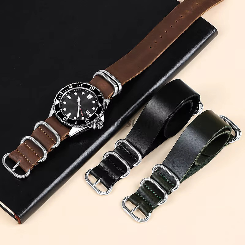 Braun Uhrenarmband Leder, Braun, Unisex - Bild 5