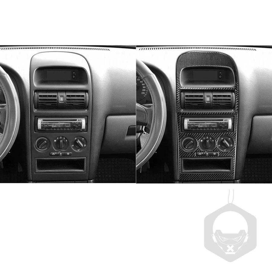 RRX CARBON Carbon-Faser Aufkleber für Opel Astra G 1998-2003 Radio und AC/CD Bedienfeld in Schwarz - Bild 3